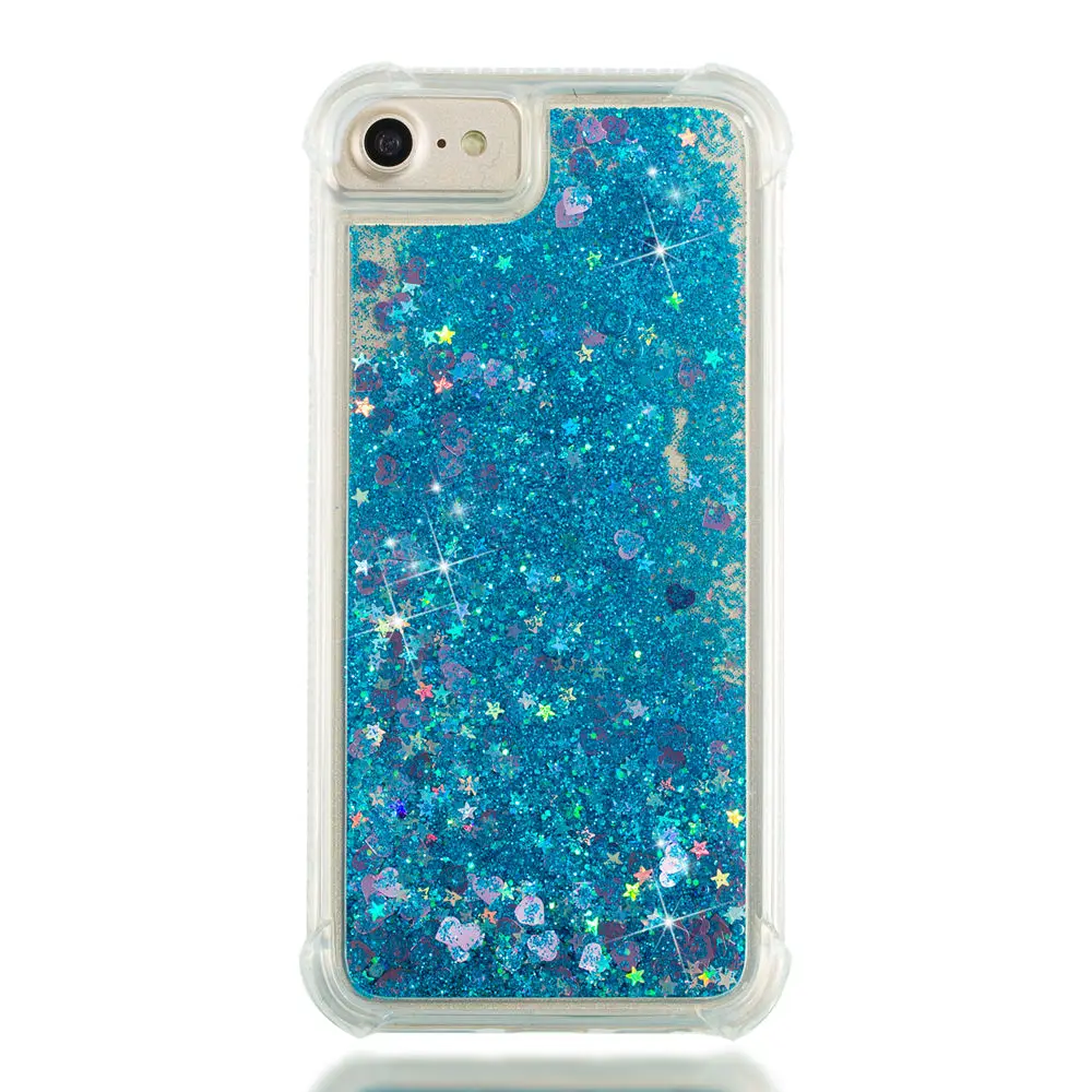 Glitter Stars Phone Cover for Apple iPhone 6 6S A1549 A1586 A1589 A1690 A1688 A1699 Dynamic Liquid Quicksand Soft TPU Back |