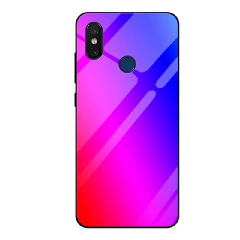 6,3" для Xiaomi mi x 3 чехол сплошной цвет защита для телефона из закаленного стекла крышка для Xiaomi mi x3 чехол mi x 3 градиент стекло чехлы-накладки