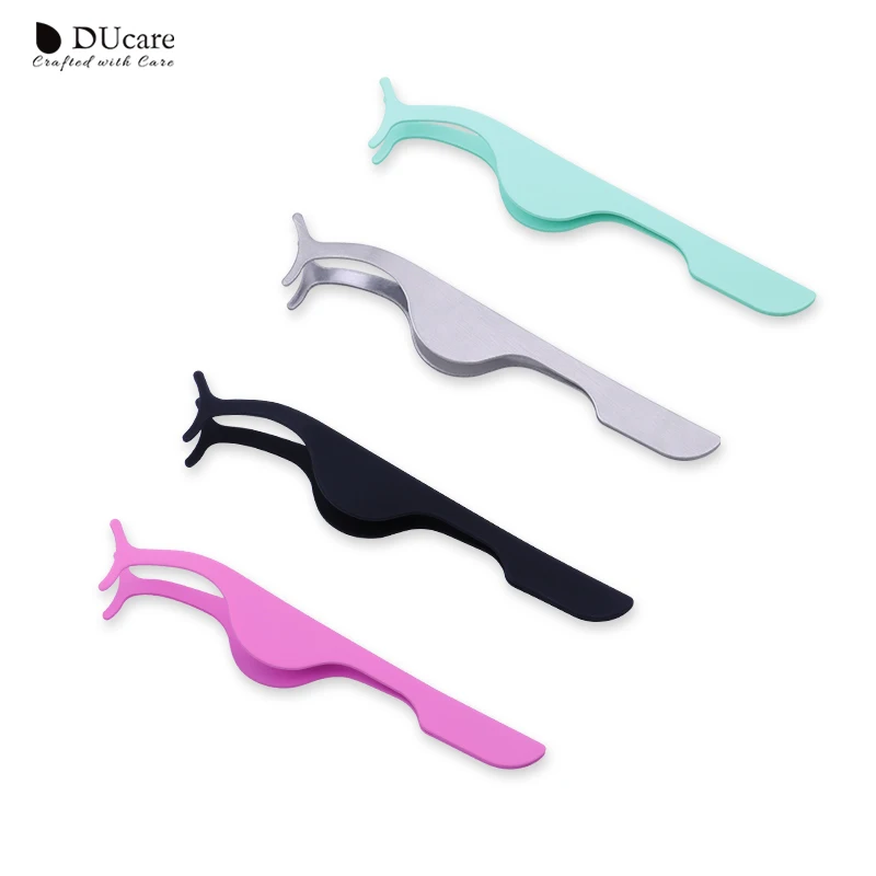 DUcare 1pc False Eyelash Tweezers Curler Fake Eye Lash Applicator Extension Nipper Auxiliary Clip Clamp Makeup Tools | Красота и