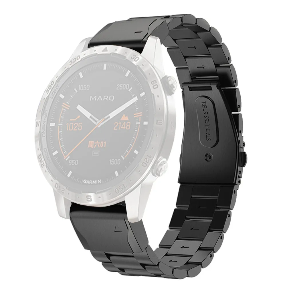 Сменный ремешок из нержавеющей стали для Garmin MARQ 5, стильные Смарт-часы, роскошный браслет, быстросъемный, легко подходит, 19May3