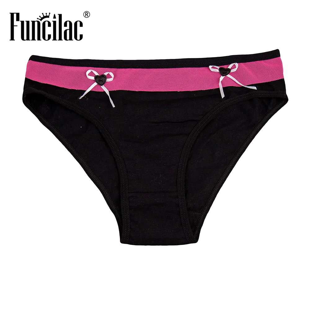 FUNCILAC женские хлопковые эластичные бикини трусики нижнее белье сексуальные