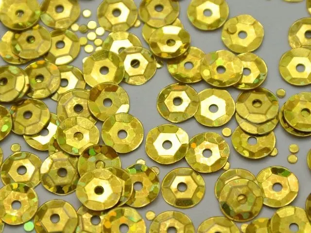 5000 Золотая лазерная голограмма 6 мм чашка круглая свободная блестка с пайетками