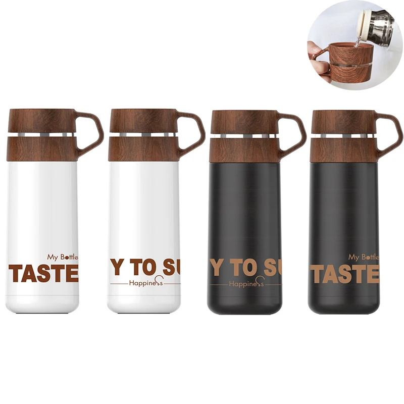 Классические металлические термоизоляционные бутылки для воды с изображением