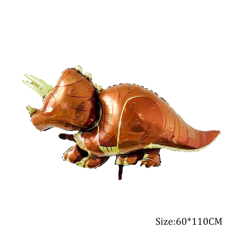 Вечерние воздушные шары в стиле джунглей декорированные динозаврами буквами