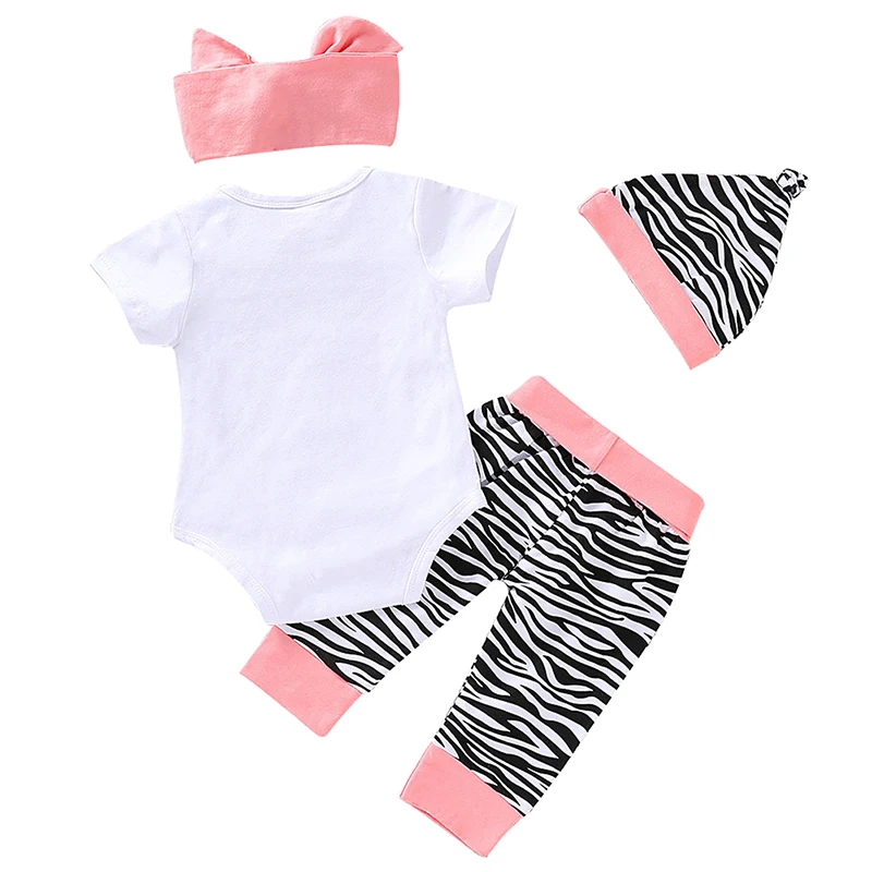 Летний комплект одежды для маленьких девочек + повязка на голову с бантом шапочка