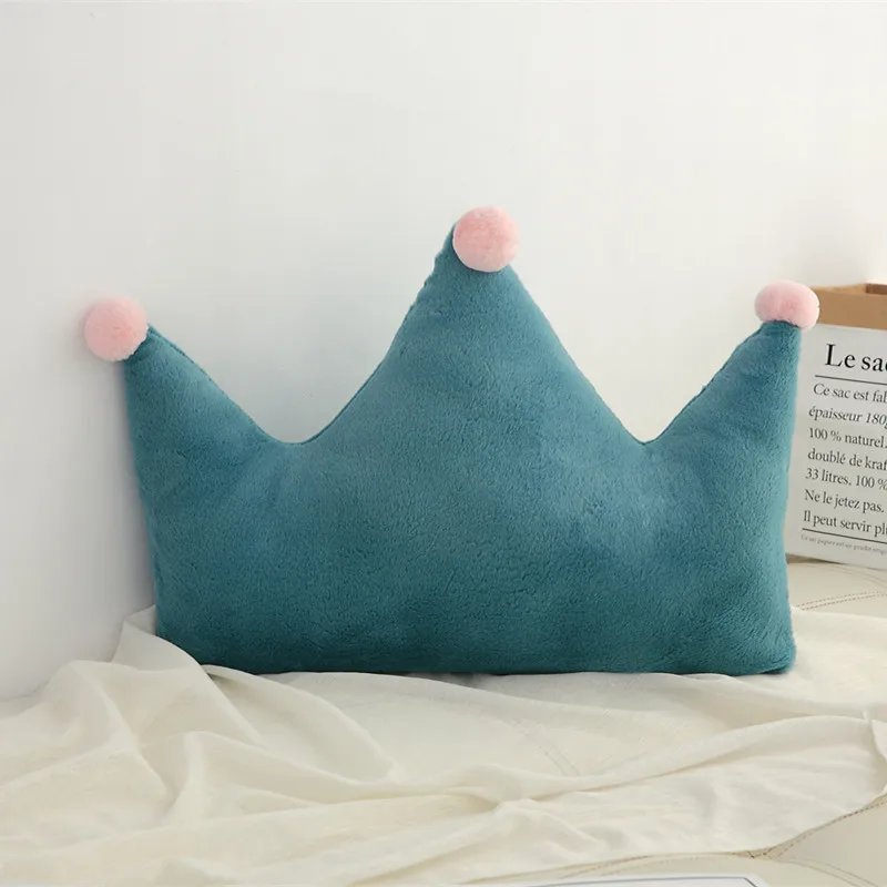 Green Crown Cushion 50 см розовая корона Сердце Звезда плюшевые диванная подушка, мягкая подушка пушистый Пледы Подушки детские мягкие спальные игрушечные лошадки подарок на День Рожде - Цвет: Green Crown Cushion