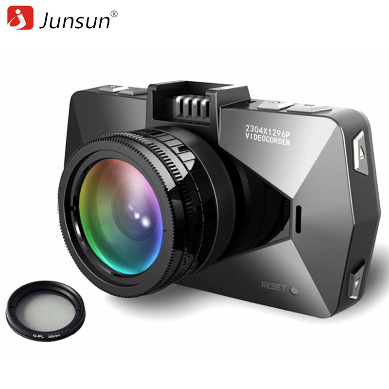Junsun A99 Автомобильный видеорегистратор Камера Ambarella A7 с GPS Logger регистраторы Full HD 1080