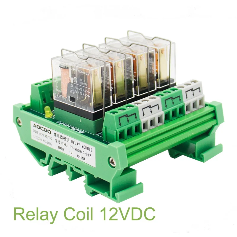 4-канальный 1 SPDT DIN-рейка OMRON G2R 12 В DC/AC интерфейсный релейный модуль | Обустройство