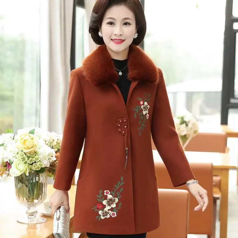 2020 зимнее пальто для пожилых женщин новое шерстяное больших размеров 5xL полных