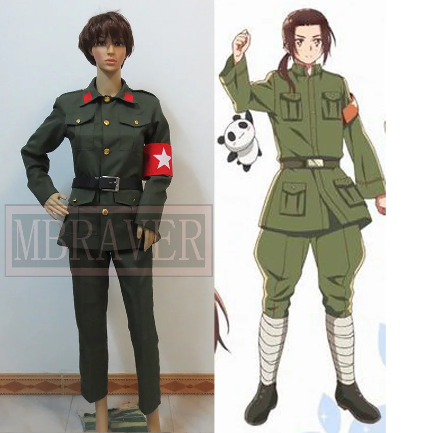 

Axis Powers Hetalia China Wang Yao military uniform APH Cosplay Costume Custom Made Any Size