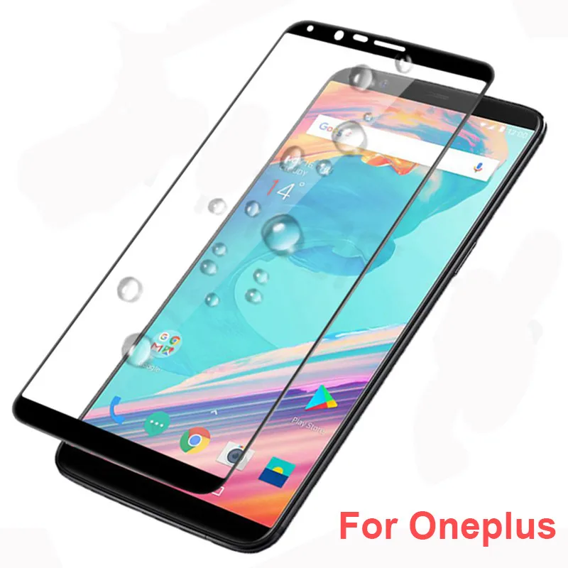 Для Oneplus 6 полное покрытие из закаленного стекла для протектор экрана One Plus 1 +