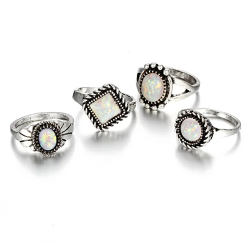 Набор колец на палец для женщин ювелирные украшения из сплава и полимерного