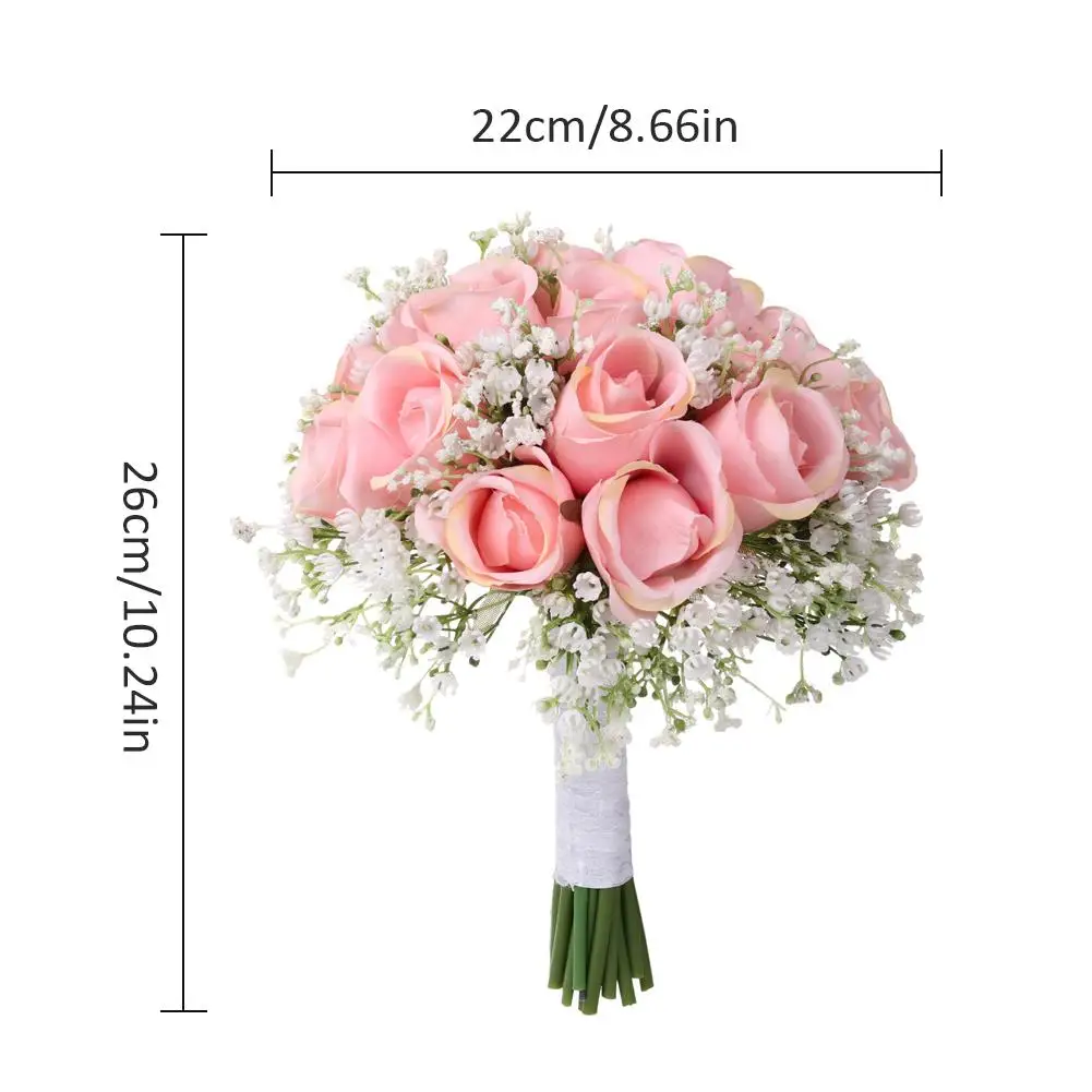 

Newest Bride wedding simulation rose bouquet holding flowers #CW