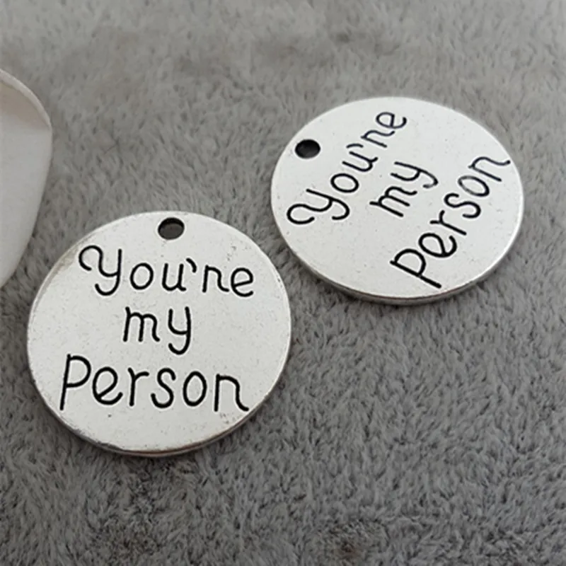 

Аксессуары для ювелирных изделий 20 шт., подвеска с надписью «you Are my person» для браслета, 25 мм, фурнитура для ювелирных изделий