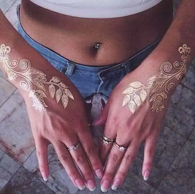 New Metalic Gold Tatoo Temporary Flash Tattoos Henna Metal Bling Body Paint Stickers Arabic Tattoo tatoo | Красота и здоровье