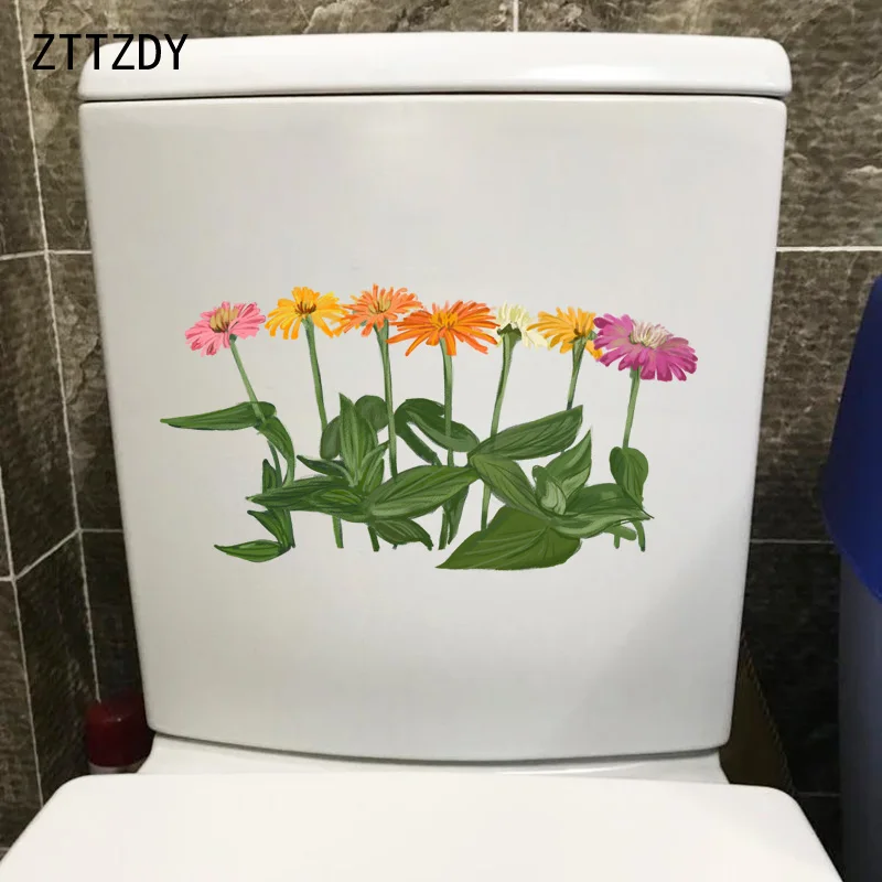 ZTTZDY 25*13 5 см ручной работы семь цветов цветок Туалет наклейки на сиденья