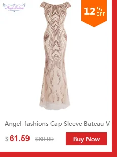 Женское длинное обл.вечер.платье Angel-Fashions, синее длинное облегающее вечернее платье, расшитое градиентными блестками, модель 360 382