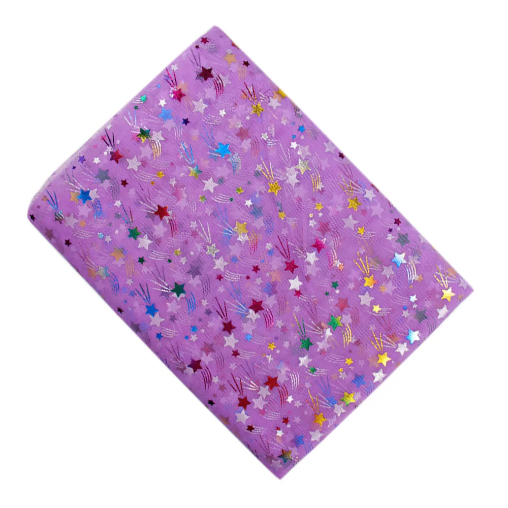 Xugar 90*150 см красочные звезды сетка ткань марля Тюль Радуга Ткань для DIY детское