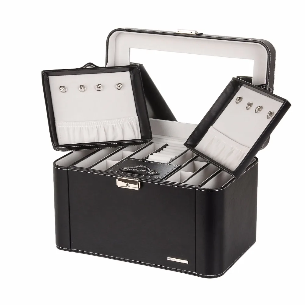 ROWLING большая шкатулка для ювелирных изделий Черная Шкатулка часов из