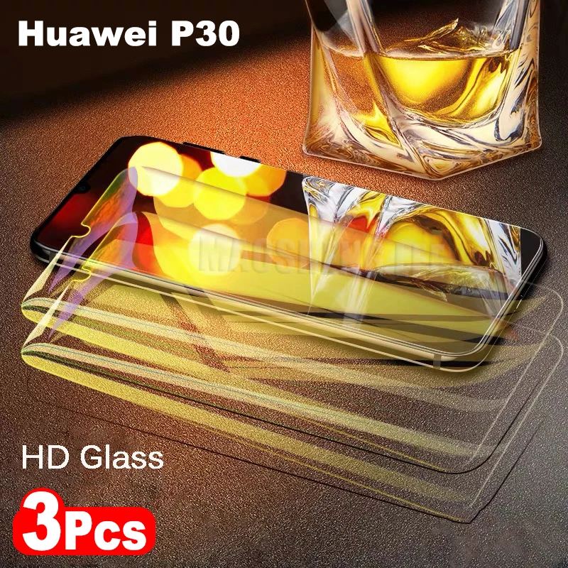 3 шт./лот закаленное стекло для Huawei P30 Lite Защита экрана с защитой от синего
