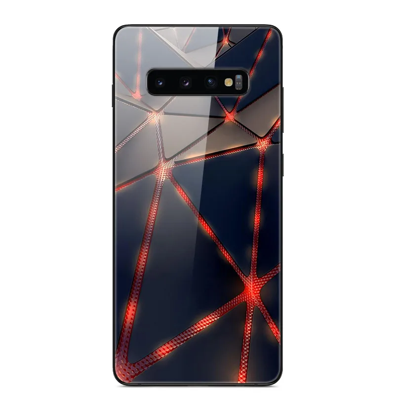 Чехол для samsung Galaxy S10 S10Plus, чехол из закаленного стекла для телефона, черный Чехол-бампер из ТПУ для samsung S10 Plus S10E S10+ s 10