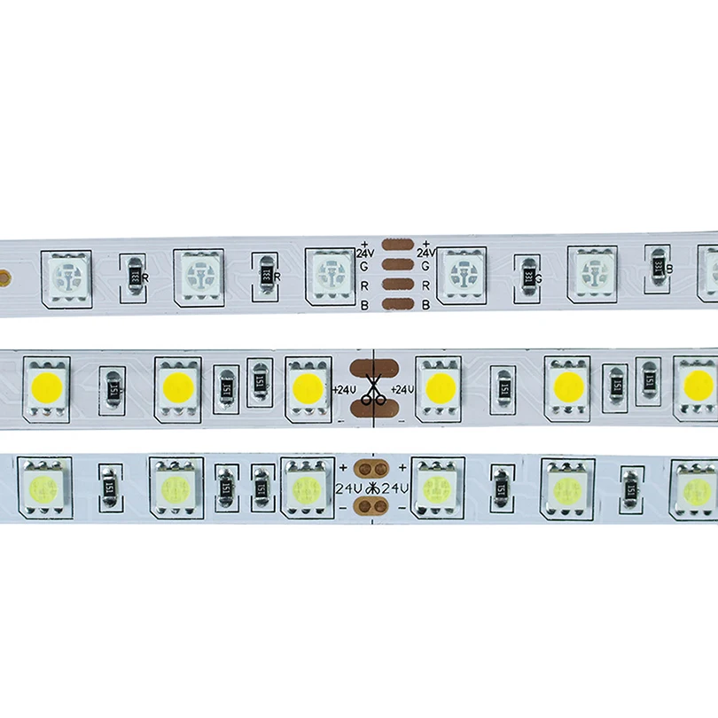 Светодиодная лента DC24V SMD 5050 60 светодиодов/м 5 м/лот гибкая светодиодная диодный