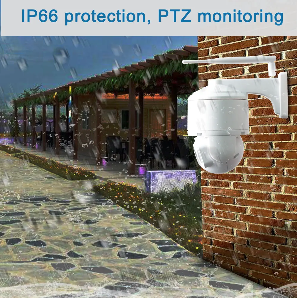 Уличная камера 1080P WiFi ip безопасности умная Водонепроницаемая PTZ 360 панорамная