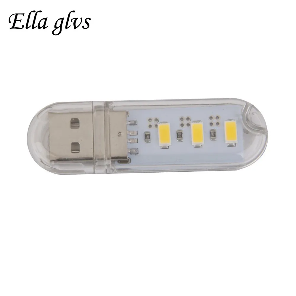 10 шт./лот мини USB лампа для книг 3 светодиода энергосберегающий ночник