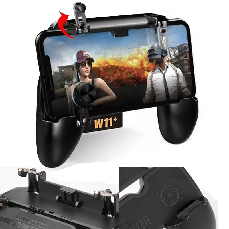 W11+ PUGB мобильный игровой контроллер Free Fire PUBG мобильный Джойстик Геймпад металлический L1R1 джойстик для шутеров для IOS Android мобильный телефон