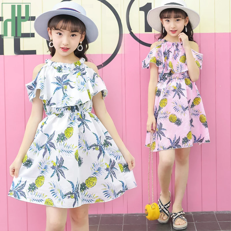 Children dress chiffon summer Party princess off shoulder girls Costume kids frock for teenage 4 10 to 12 years | Детская одежда и