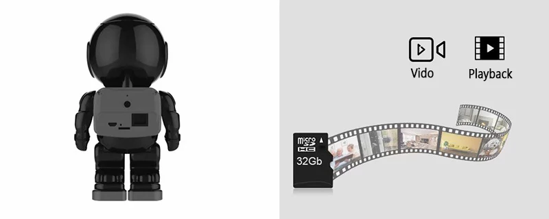 Spetu HD 1080P робот камера IP Wifi Беспроводная P2P камера видеонаблюдения ночное видение ИК Домашняя безопасность робот радионяня