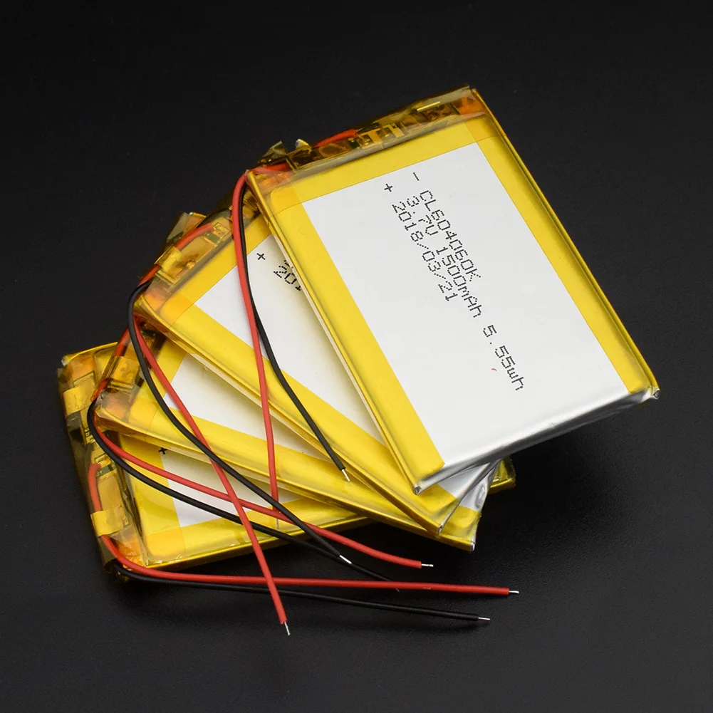 1/2/4 шт. 604060 3,7 V литий-полимерный аккумулятор 1500 мАч DIY мобильный аккумулятор аварийного питания внешний аккумулятор Li-Po Перезаряжаемые батареи