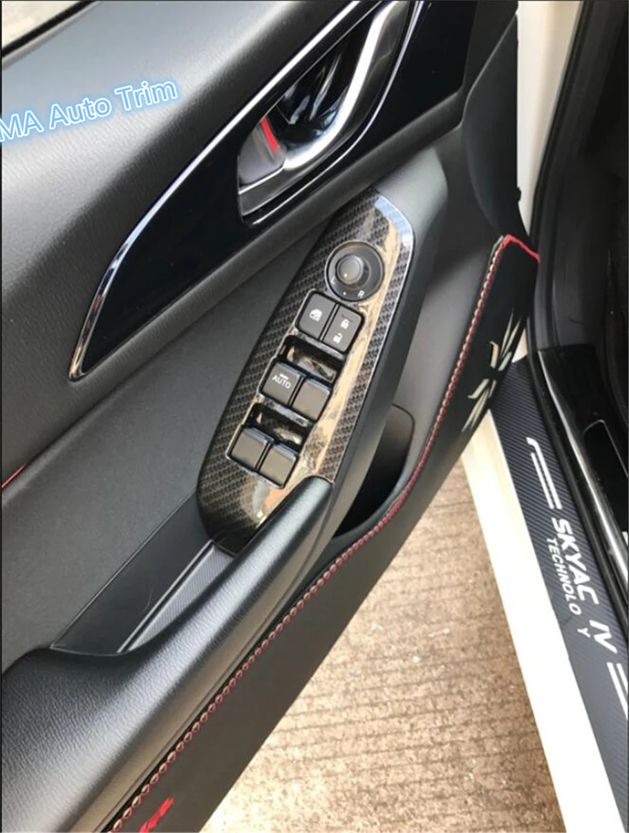 Lapetus For Mazda 3 AXELA Hatchback Sedan 2014 2015 2016 ABS High Quality Armrest Window Glass Lift Button Panel Cover Trim | Автомобили и