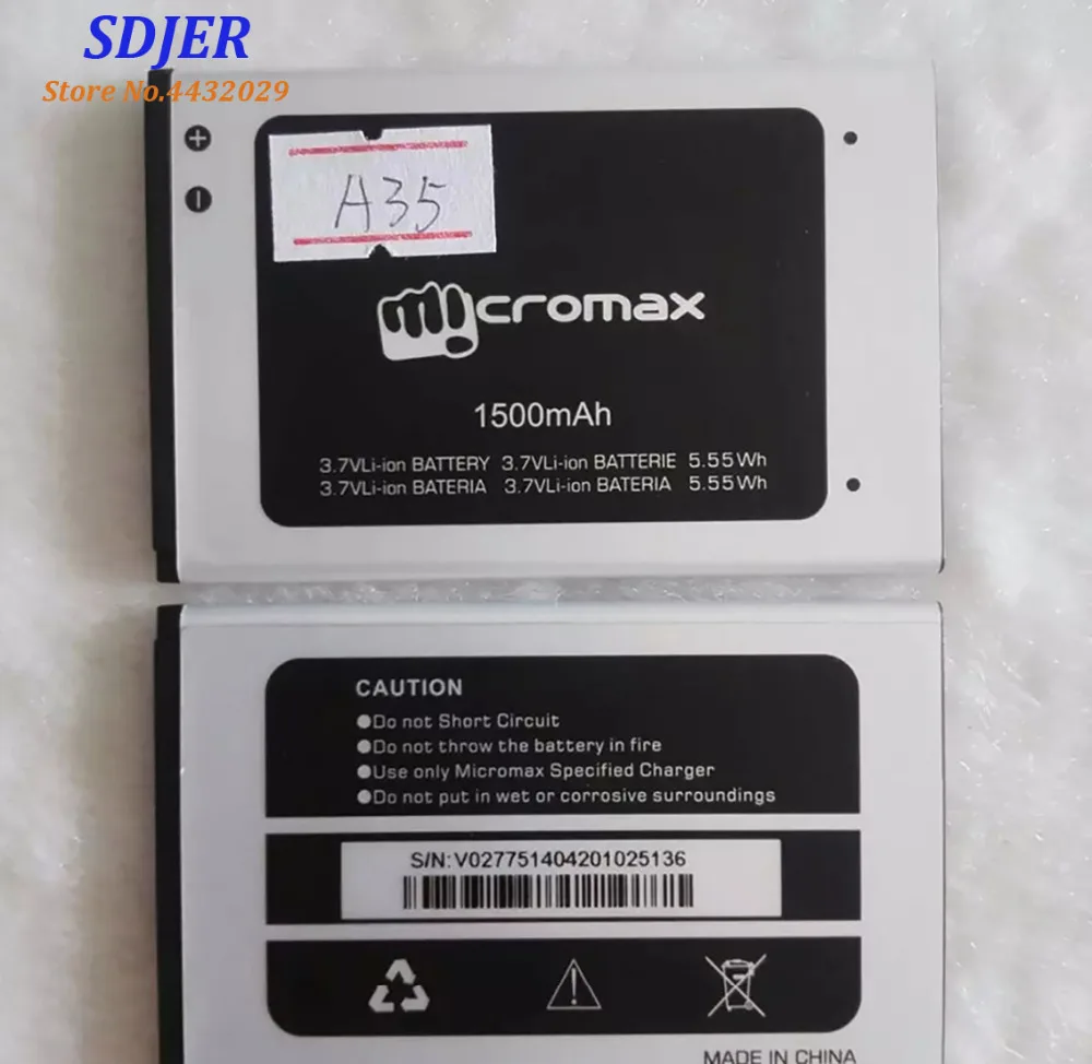 Высокое качество оригинальный для Micromax A35 мобильный телефон литиевая батарея
