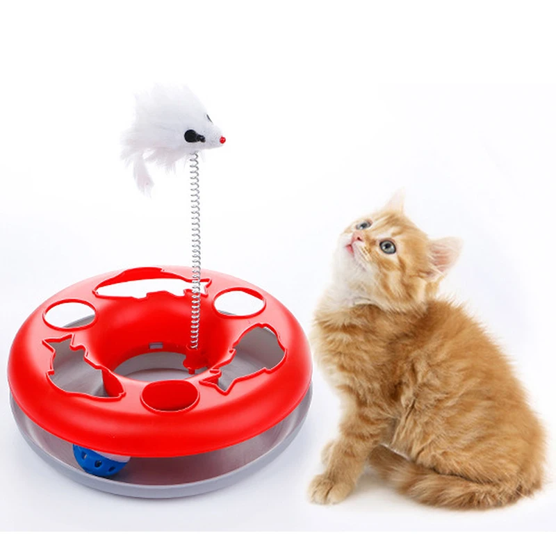 Новый игрушечный кошечка комбинированный мячик мышь игрушки для игры в погоню