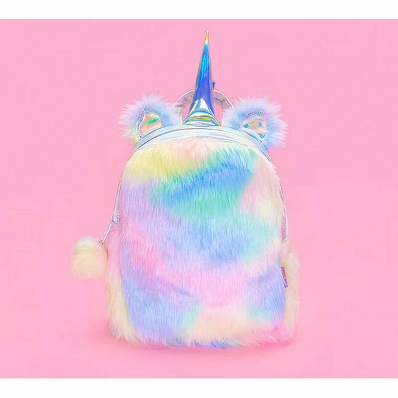 Плюшевые рюкзаки с голограммами единорога для женщин лазерная мини двойная