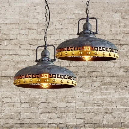 Железный потолочный светильник в стиле лофт винтажные подвесные светильники
