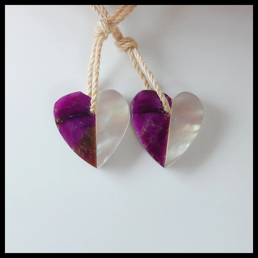 Натуральный камень африканская фиолетовая яшма модные серьги с бусинами 12x12x2 мм 1