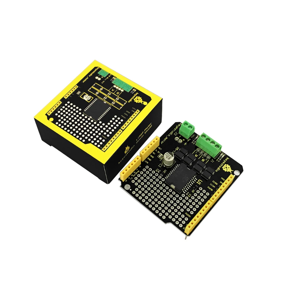 Keyestudio L298P щит/2A высокий ток двойной модуль привода двигателя для arduino