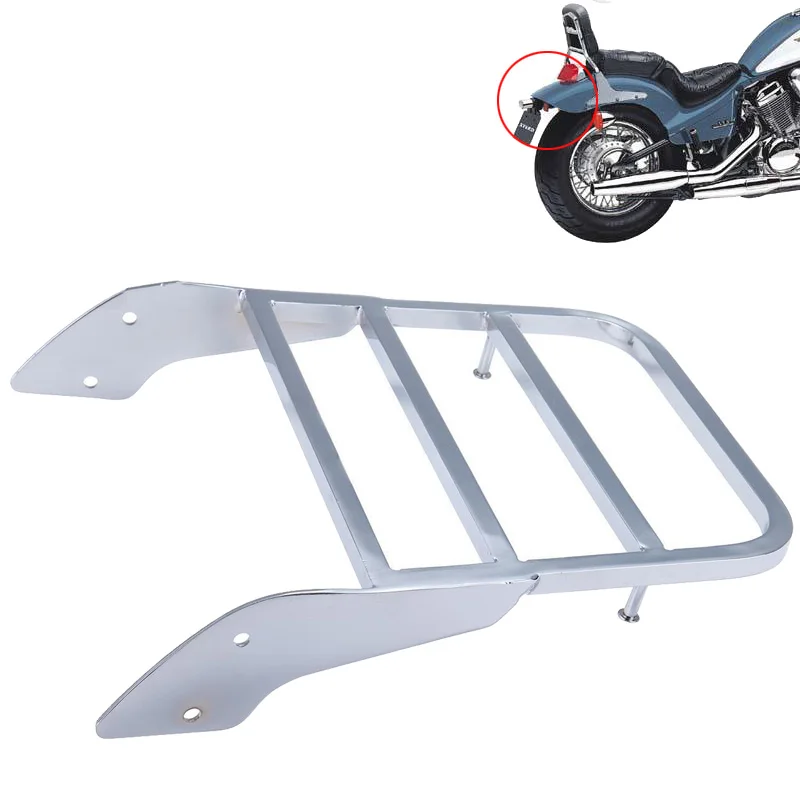 Хром пассажирская спинка Чемодан стойки для Honda Shadow Стид VLX 600 1999 2007 тени VT750 C2 1997 2003