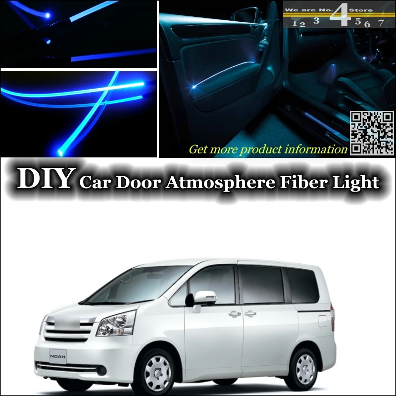 

interior Ambient Light Tuning Atmosphere Fiber Optic Band Lights For TOYOTA Noah Voxy Nav1 Inside Door Panel illumination Refit