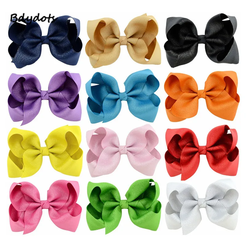 

Cute 4.3 Inch 1piece Beauty Bling Grosgrain Ribbon Hair Clips Boutique Shinny Bows For Girls Headwear Boutique Hair Accessories