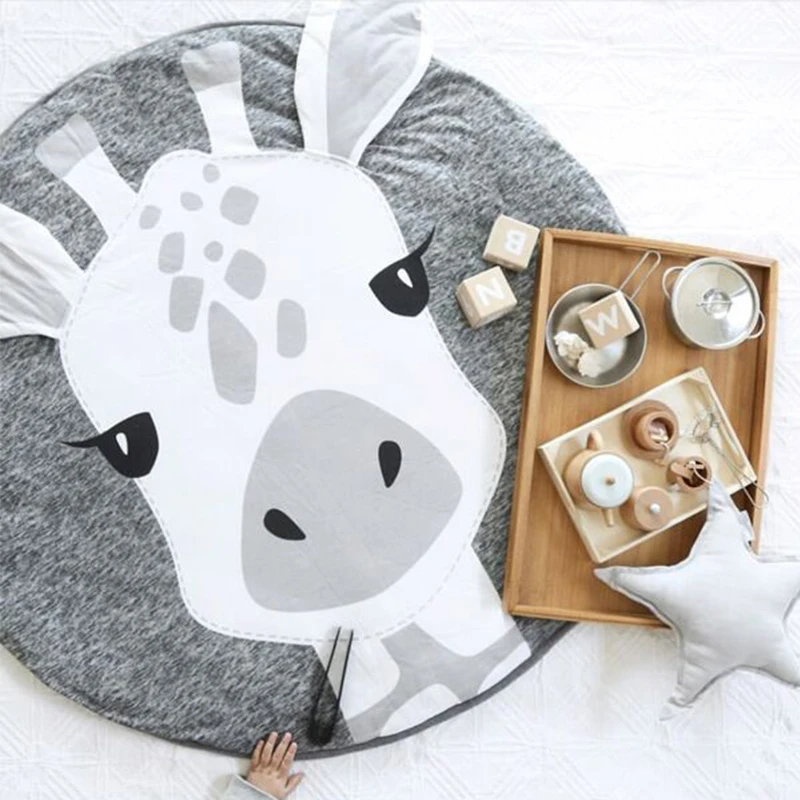 Коврики для игр и прогулок малышей круглый коврик ползания мягкий хлопковый