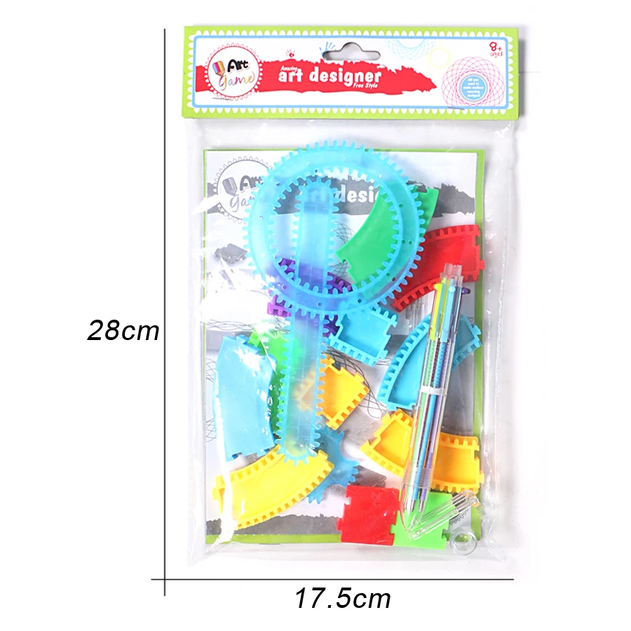 Трековая модель Spirograph Design сцепляющиеся шестерни и колеса набор для рисования