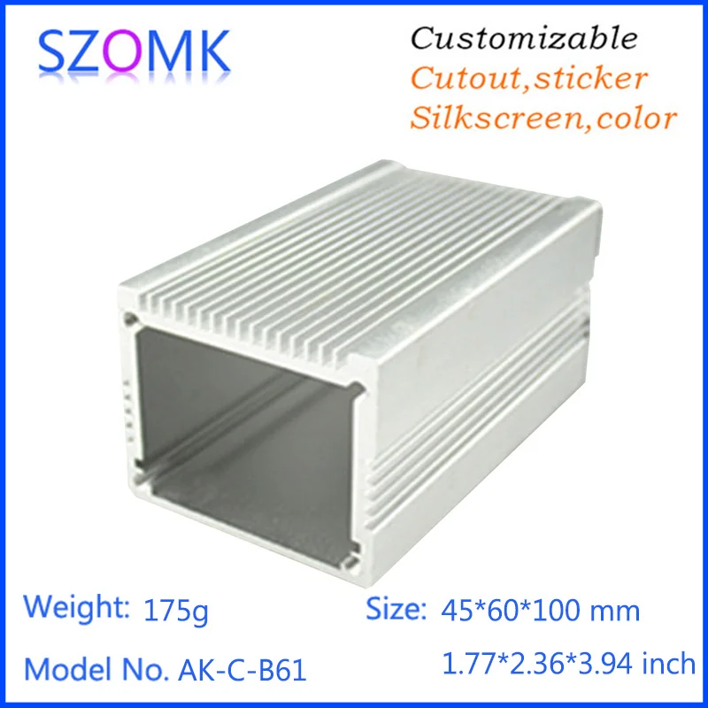 10 шт. алюминиевый усилитель для электроники 45*60*100 мм|enclosure firewire|enclosure electronicenclosure case