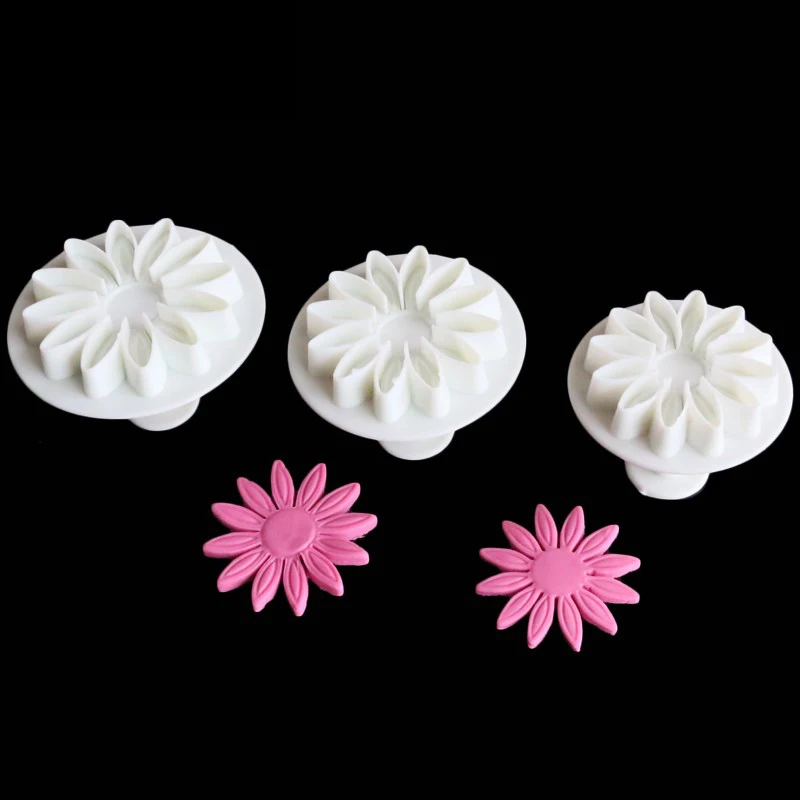 3 шт./компл. Подсолнух Маргаритка Гербера цветок помадка подарок печенья Плунжер |