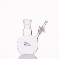 single standard ground mouth reaction flat bottom ball bottle 150ml 2429glass switch valvereaction flat bottom flask