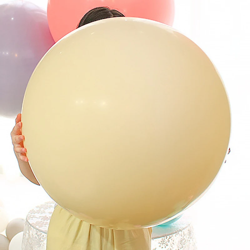 5pcs 18inch Large Pastel Round Balloons Big Beautiful Birthday Party Inflatable Helium Macaron baloons Arch Decoration