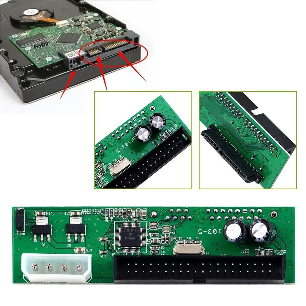 Новинка переходник SATA PATA IDE Plug & Play 7 + 15 Pin 3 5/2 5 HDD DVD конвертер адаптер акция| |