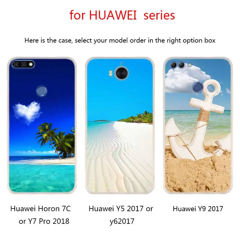 Прозрачные чехлы для телефонов с морским небом песчаным пляжем Huawei Mate 30 20 10 Lite Pro